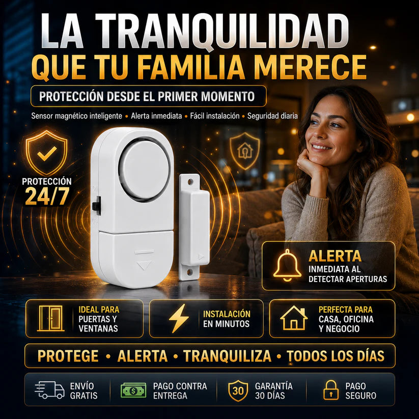 Alarma Magnética de Puertas y Ventanas | Ahuyenta Intrusos y Mantén a tu Familia Segura 24/7 🏠